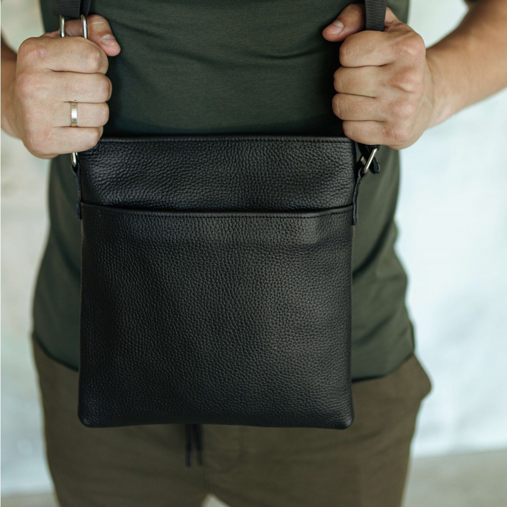 Качественная мужская сумка через плечо с натуральной кожи "Flash up" - фото 6 - id-p2028454817