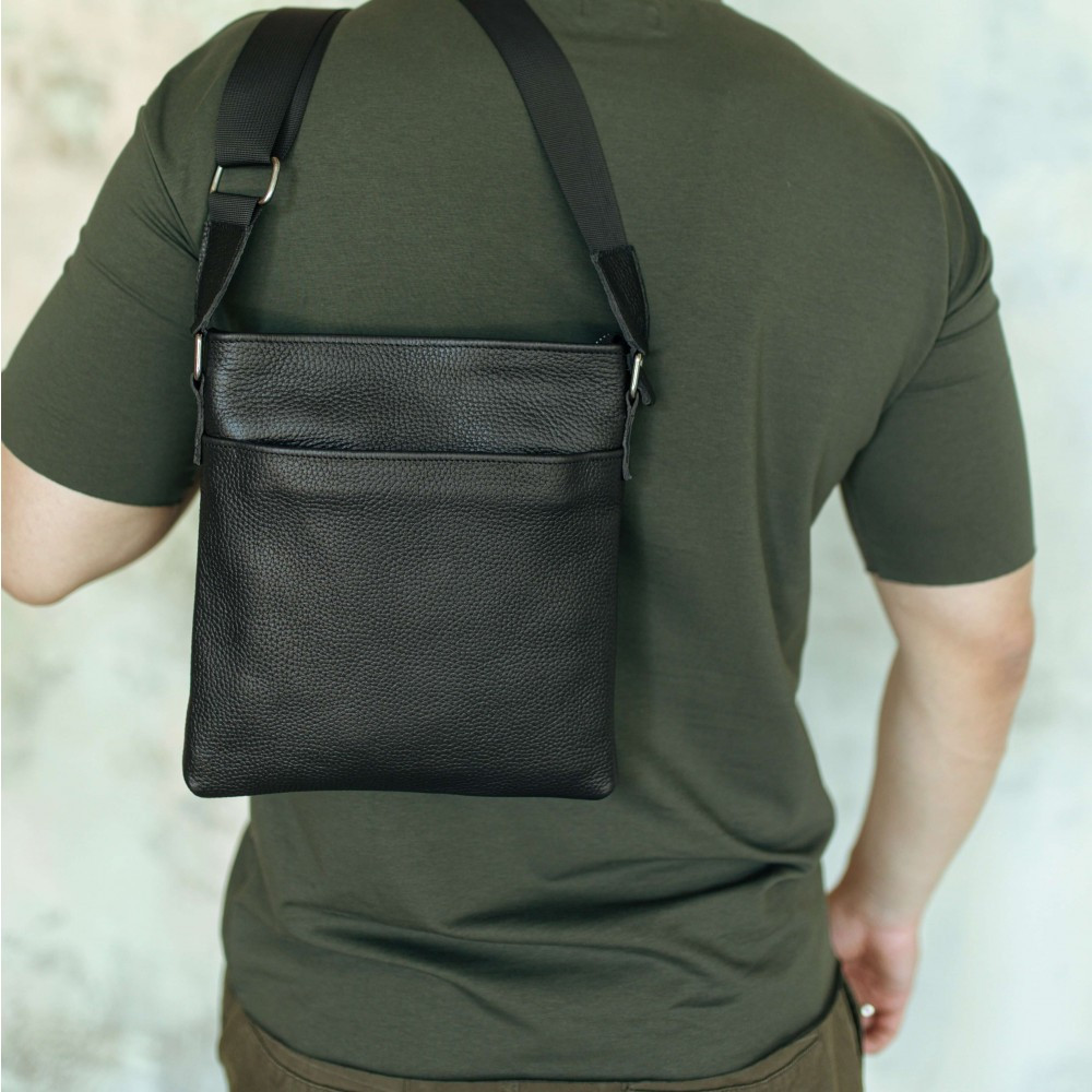 Качественная мужская сумка через плечо с натуральной кожи "Flash up" - фото 7 - id-p2028454817