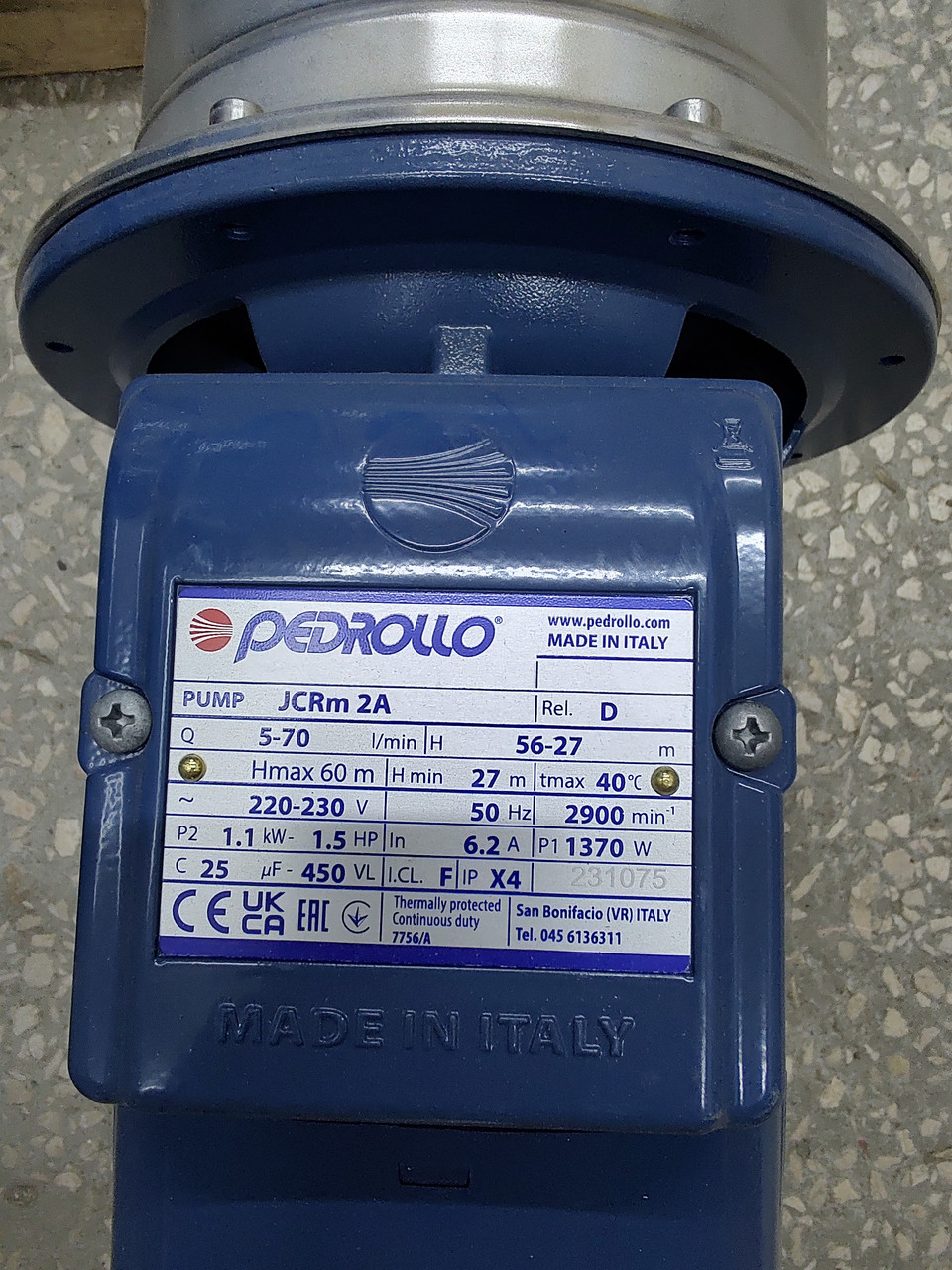 Самовсмоктувальний насос JCRm 2AX MADE IN ITALY