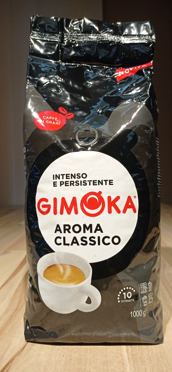 Кава натуральна в зернах Gimoka Aroma Classico 40% арабіки 60% робусти 1 кг