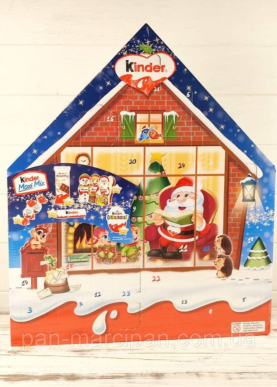 Адвентичний календар новорічний з молочним шоколадом Kinder Maxi 351 г, фото 1