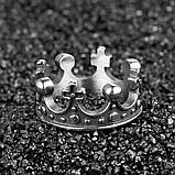 Кільце печатка перстень чоловіче сталеве CROWN 19 з медичної нержавіючої сталі з Короною, фото 6