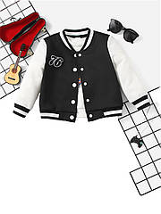 Бомбер дитячий Shein Varsity Jacket 1249 зріст 80-86 см 12-18 місяців
