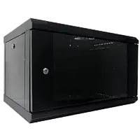 Hypernet WMNC-6U-FLAT-AC-BLACK Шкаф коммутационный настенный 6U 600x450 разборный