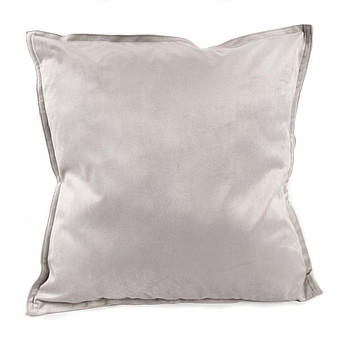 Наволочка оксамитова однотонна у світло-сірому кольорі Isa Centrotex