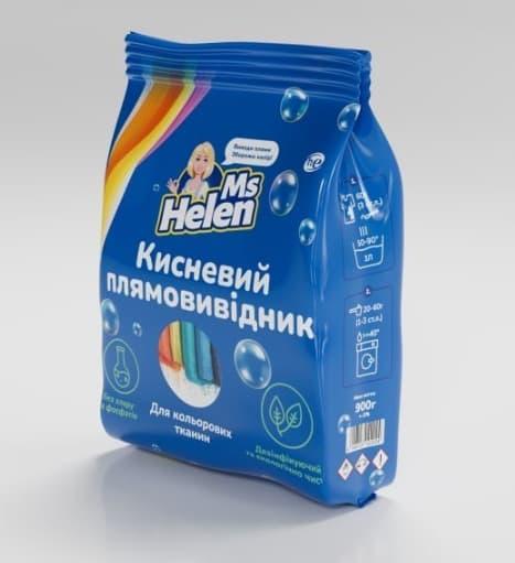 Плямовивідник кисневий "Ms Helen" 900 г для кольорових і білих тканин, фото 1