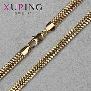 Цепочка Xuping Jewerly длина 55 см ширина 7 мм медицинское золото плетение широкий снейк застёжка-карабин