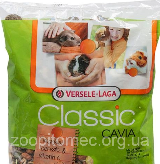 Versele-Laga Classic Cavia ВЕРСЕЛЕ-ЛАГА КЛАСІК КАВІА корм із вітаміном C для морських свинок і гризунів на, фото 1