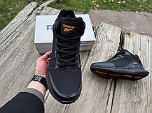 Чоловічі зимові кросівки на хутрі Reebok Zig Kinetica gore-tex Black Orange водонепроникні, фото 5