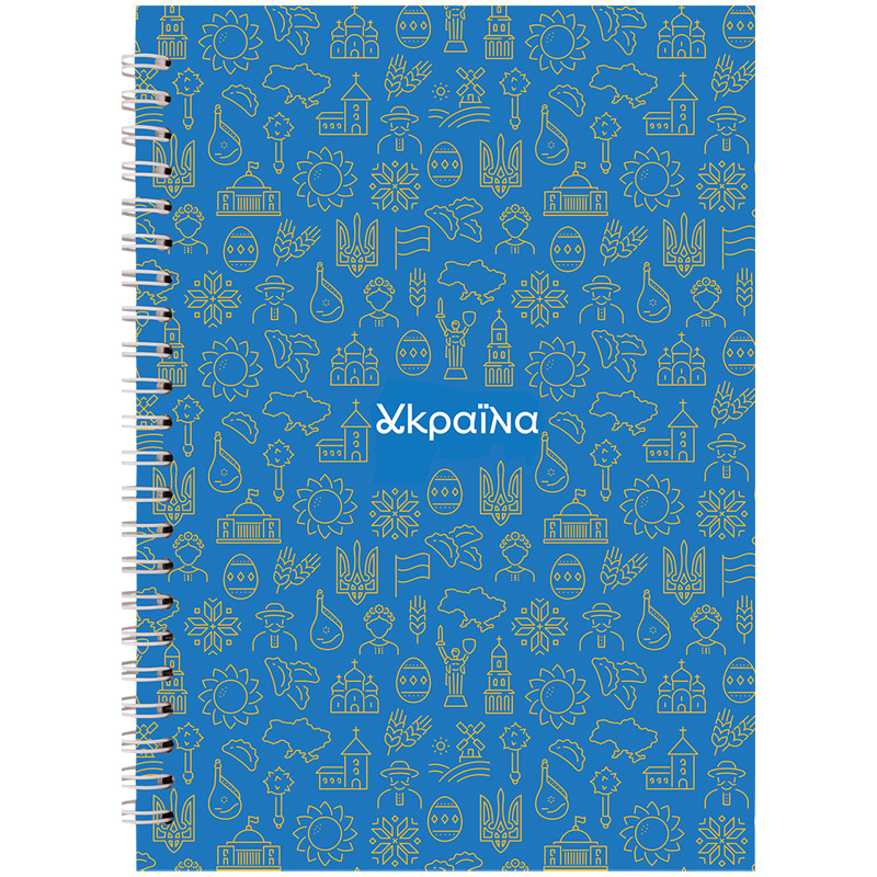 Блокнот на спіралі тверда обкл., А5, 96арк. №23, фото 1
