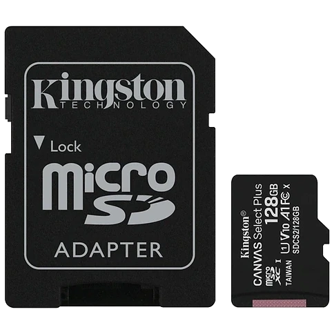 Kingston 128 Гб microSDXC U1 V10 A1 (SDCS2/128GBSP) Карта пам’яті