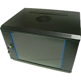 Hypernet WMNC66-12U-FLAT-AC-BLACK Шафа комутаційна настінна 12U 600x600 розбірна чорна