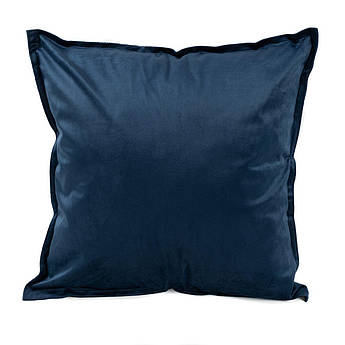 Наволочка оксамитова однотонна в сіро-синьому кольорі Isa Centrotex