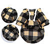 Худі для собак з кишенею Pet Style "Сосиска" Чорно-бежева клітина XS, фото 3