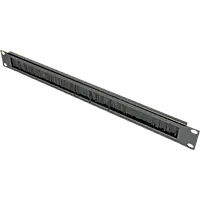 EPNew PLMN-V0801UZ Кабельный организатор 1U со щеткой, с каб. поддержкой, черный, EPNew