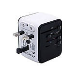 Універсальний мережевий адаптер для подорожей Adapter Travel ORIGINAL, Перехідник для всіх типів розеток USB, фото 10