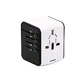 Універсальний мережевий адаптер для подорожей Adapter Travel ORIGINAL, Перехідник для всіх типів розеток USB, фото 9