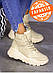 Черевики кросівки жіночі зимові шкіряні на платформі чорні бежеві білі на хутрі на шнурівці спортивні 36-41, фото 6