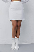 Женская теплая твидовая зимняя короткая мини юбка