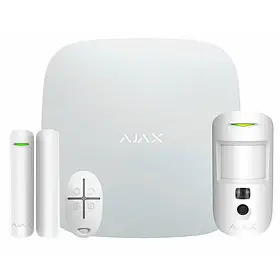 Ajax StarterKit Cam (8EU) UA white Комплект охоронної сигналізації