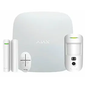 Ajax StarterKit Cam Plus (8EU) UA white Комплект охоронної сигналізації з LTE