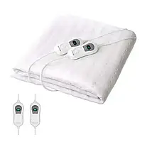 Электрическое домашнее одеяло 160×140 см 120 Вт с подогревом на пульте управления с 3 температурными режимами