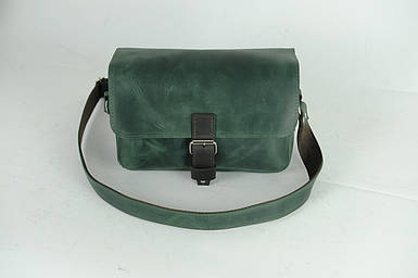 Жіноча сумка Алекс з натуральної шкіри колір Зелений