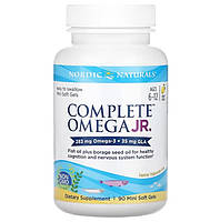 Омега для дітей від 6 до 12 років зі смаком лимона Complete Omega Nordic Naturals, 90 мінікапсул, фото 3