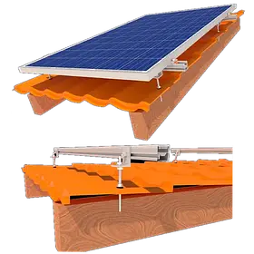 StringSetter SS-XL-M 07 комплект кріплення 7 сонячних панелей до 1145мм металочерепиця, шифер