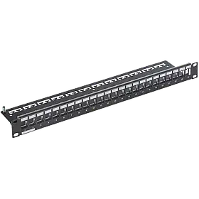 Keystone Corning 19", 1U Патч-панель з'єднувальна для 24 модулів