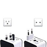 Універсальний мережевий адаптер для подорожей Adapter Travel ORIGINAL, Перехідник для всіх типів розеток USB, фото 4