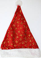 Ковпак новорічний оксамитовий,з ялинками №7066(12)