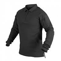 Футболка HELIKON-TEX с длинным рукавом поло Range Polo Black (PD-RNG-TC-01) РАЗМЕР L