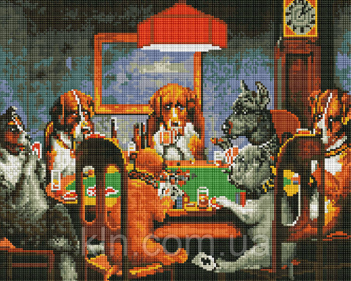 Алмазная мозаика BrushMe Игра в покер 50 х 40 см (арт. DBS4026) - фото 1 - id-p2028534313