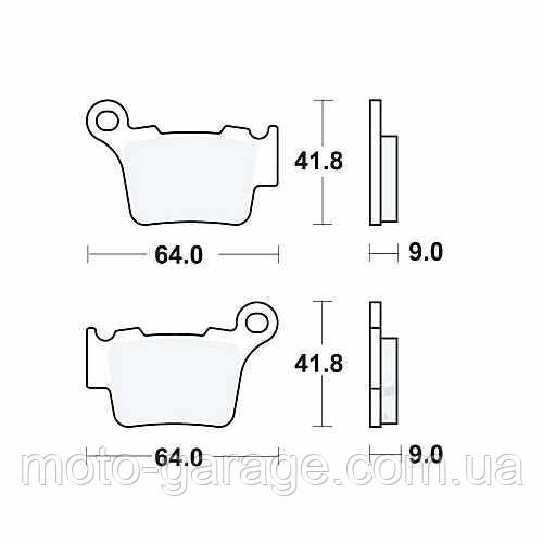 Гальмівні колодки Geon GNX 250/300,Kovi 250 PRO, NC250,HUSQVARNA CR 125-250, ТС250,WR 125, KTM SX125, EXC 125