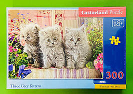 Пазли 300 елементів Castorland 030330 Три сірих кошеня