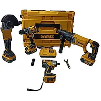 Набір акумуляторного інструменту DeWalt 4 в 1 36V/6A (перфоратор, шуруповерт, гайковерт, болгарка)