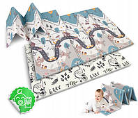 Двосторонній ігровий килимок для повзання малюків 150x200 Nukido NK-341, Розвиваючі килимки