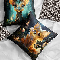 Декоративна подушка 45х45 см, «Казковий ліс. Жирафенятко», фото 4