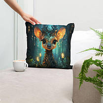 Декоративна подушка 45х45 см, «Казковий ліс. Жирафенятко», фото 5