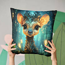Декоративна подушка 45х45 см, «Казковий ліс. Жирафенятко», фото 3