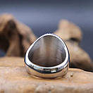 Кільце печатка перстень чоловіче сталеве BARBER 19 з медичної нержавіючої сталі з Бритвою, фото 4