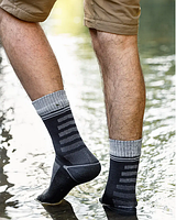 Водонепроникні спортивні шкарпетки мембранні, нейлонові чорні-сірі XS(34-36)