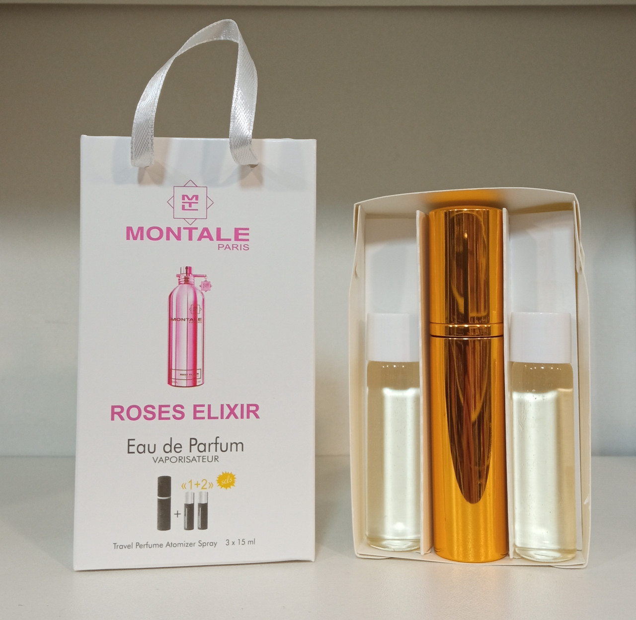 Парфумований набір 3*15 мл Montale Roses Elixir (жіночий), фото 1