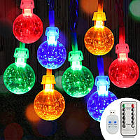 Koopower 30LEDs Globe Fairy Lights, Садовые Fairy Lights USB-разъем 8 режимов гирлянды хрустальные шарики шары