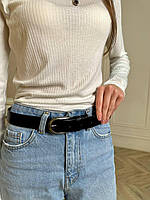 Шкіряний ремінь у чорному кольорі, фото 6