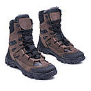 Зимові берці шкіряні військові коричневі Арт-106, фото 5