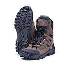 Зимові берці шкіряні військові коричневі Арт-106, фото 4