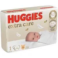 Підгузники дитячі Huggies Extra Care 1 (3-5 кг) 50 шт