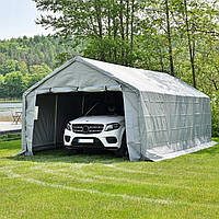 Гараж-тент СКЛАД ПЭ павильон 4х8м серый